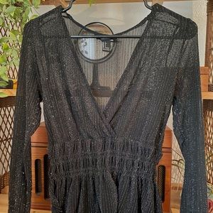 Sheer/mesh Black Top